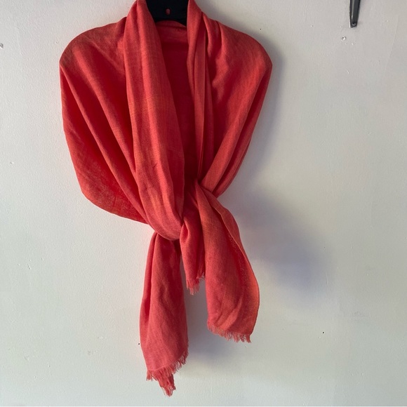 Lululemon Mudra Wool Blend Scarf Atomic Red/Plum Peach 37592 - Picture 4 of 8